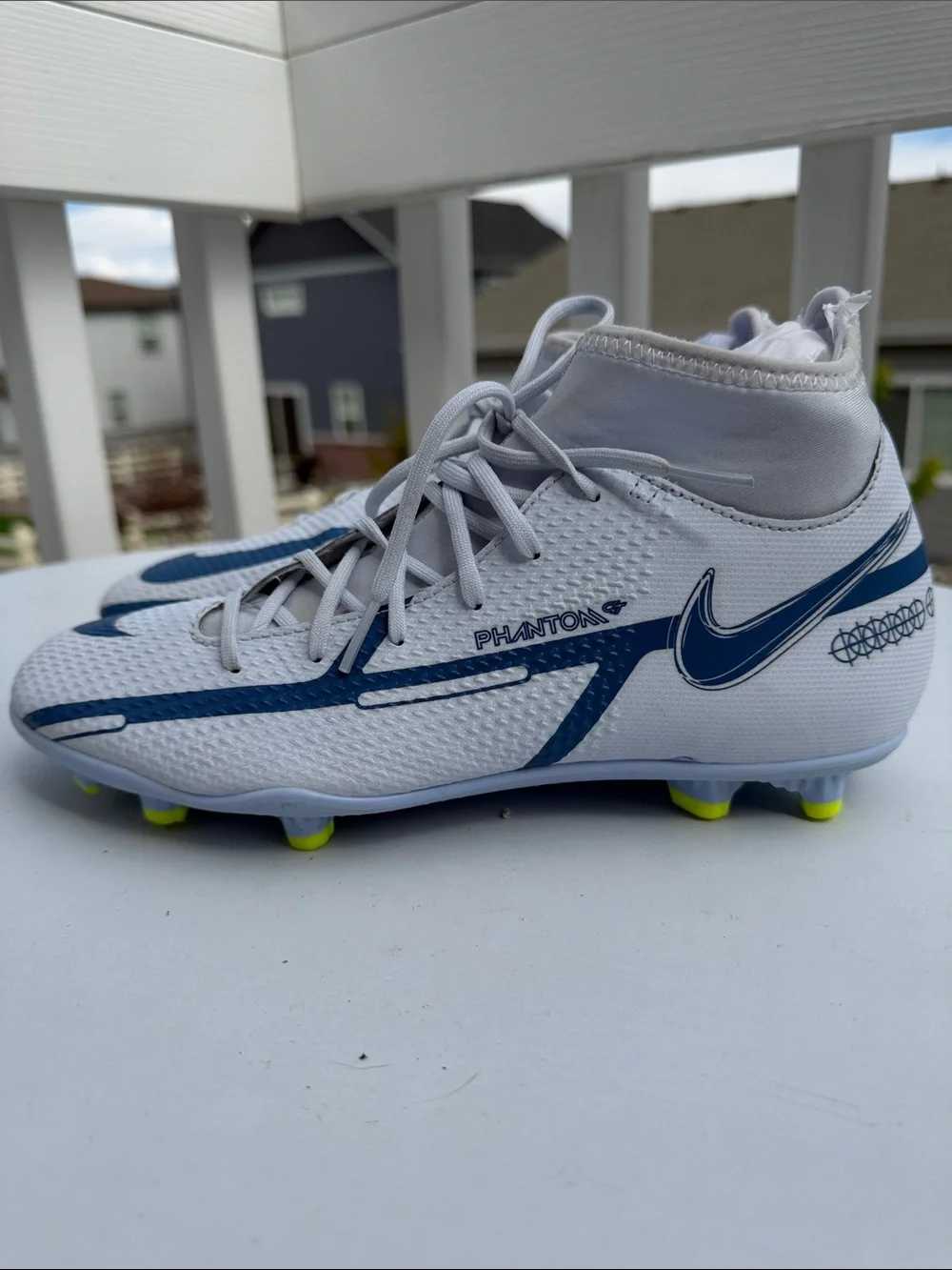 Nike Phantom GT2 Club DF MG Soccer Cleats In Grey Dark Marina Blue-Sz 6.5